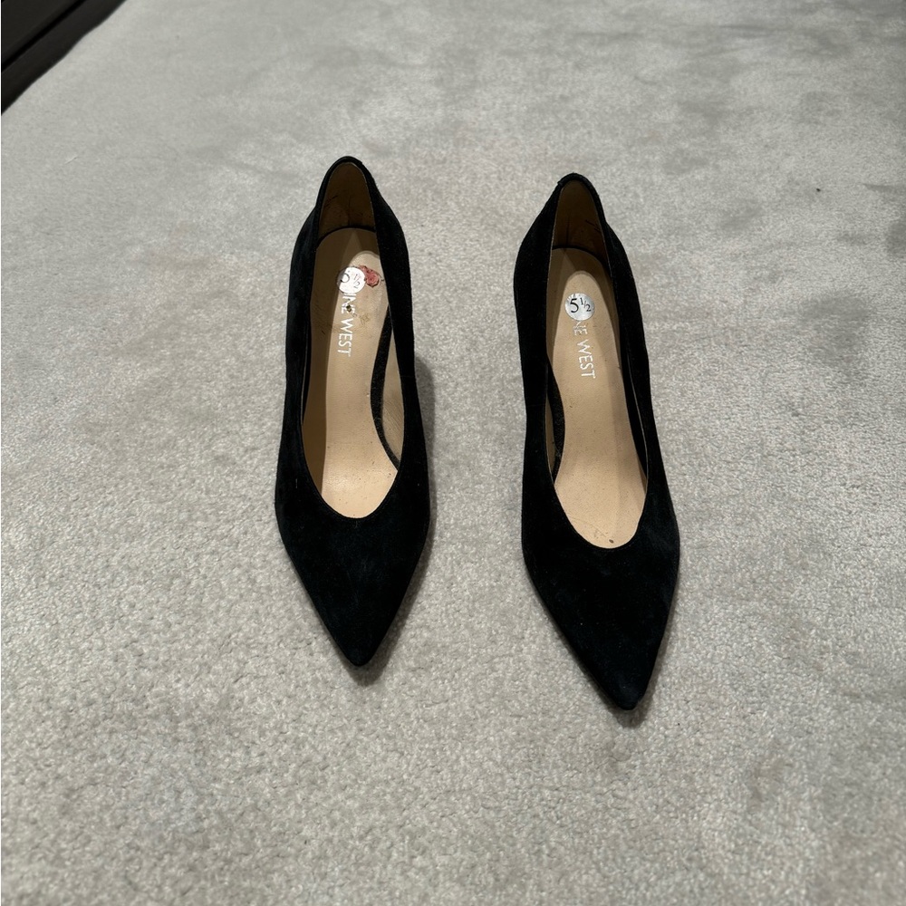 Nine West Black Suede Heels